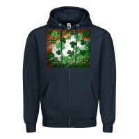 Navy St. patricks day Zipper Hoodie - FaDigitalArtStudio