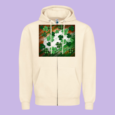 St. Patricks Day Zipper Hoodie Designed By Fadigitalartstudio