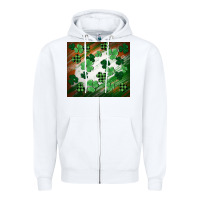 White St. patricks day Zipper Hoodie - FaDigitalArtStudio