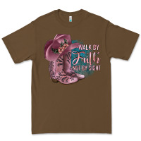 Cacao Walk By Faith Not By Sight Premium Tee - JahusDesignShop