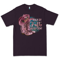 Plum Walk By Faith Not By Sight Premium Tee - JahusDesignShop