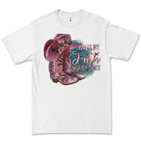 White Walk By Faith Not By Sight Premium Tee - JahusDesignShop