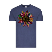 Vintage Denim Cheetah Christmas Sunflower Vintage Tee - Bettercallsaul