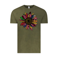 Vintage Olive Cheetah Christmas Sunflower Vintage Tee - Bettercallsaul
