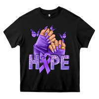 Black Hope all Cancers nails Heavy Core Tee - NancyCooperArtShop