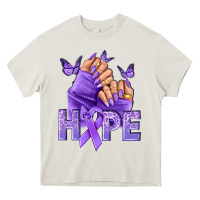 Cream Hope all Cancers nails Heavy Core Tee - NancyCooperArtShop