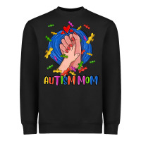 Black Autism Mom Heavyweight Sweatshirt - CowGirlArtShop