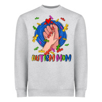 Heather Grey Autism Mom Heavyweight Sweatshirt - CowGirlArtShop