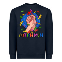 Navy Autism Mom Heavyweight Sweatshirt - CowGirlArtShop