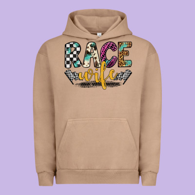 Race Wife Urban Hoodie Designed By Artiststas