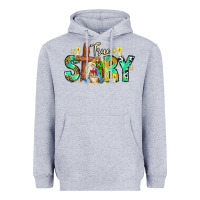 Heather Grey True Story Heavyweight Hoodie - CowhideDigitalArt