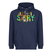 Navy True Story Heavyweight Hoodie - CowhideDigitalArt