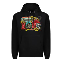 Black Ranch mama Motthaer's Day Premium Hoodie - FaDigitalArtStudio