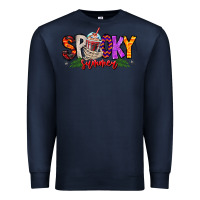 Navy spooky summer vibes Premium Sweatshirt - CowhideDigitalArt