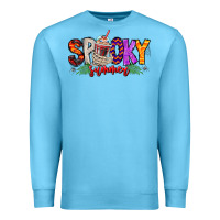 Ocean Blue spooky summer vibes Premium Sweatshirt - CowhideDigitalArt