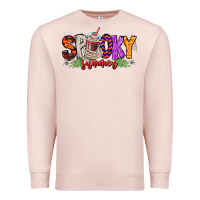 Pale Pink spooky summer vibes Premium Sweatshirt - CowhideDigitalArt