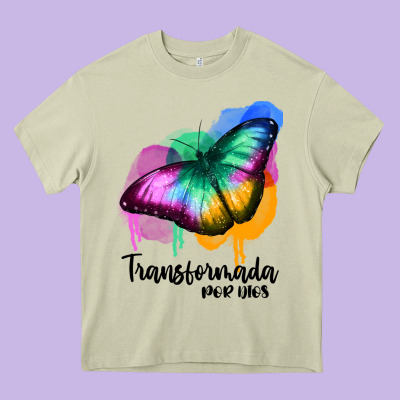 Transformada Por Dios Heavy Core Tee Designed By Jahusdesignshop