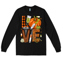 Black Fall Nurse love Long Sleeve Tee - NancyCooperArtShop