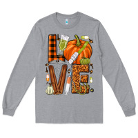 Heather Grey Fall Nurse love Long Sleeve Tee - NancyCooperArtShop