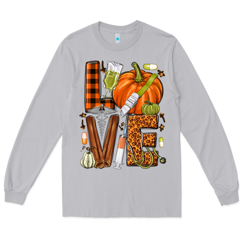 Fall Nurse Love Long Sleeve Tee by NancyCooperArtShop | Teevron