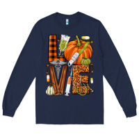 Navy Fall Nurse love Long Sleeve Tee - NancyCooperArtShop