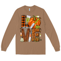 Toasted Coconut Fall Nurse love Long Sleeve Tee - NancyCooperArtShop