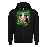 Black St. Patrick's day cow Zipper Hoodie - FaDigitalArtStudio