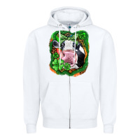 White St. Patrick's day cow Zipper Hoodie - FaDigitalArtStudio