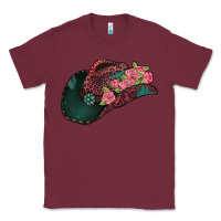 Burgundy leopard flowers cowboy hat Classic Tee - Jasminsmagicworld