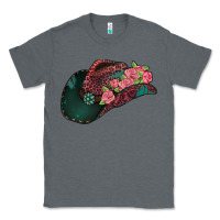Charcoal Heather leopard flowers cowboy hat Classic Tee - Jasminsmagicworld
