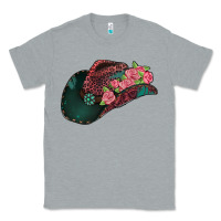 Heather Grey leopard flowers cowboy hat Classic Tee - Jasminsmagicworld