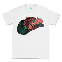 White leopard flowers cowboy hat Classic Tee - Jasminsmagicworld