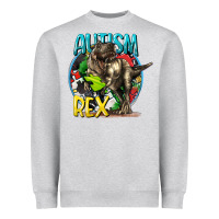 Heather Grey Autism Rex Heavyweight Sweatshirt - CowGirlArtShop