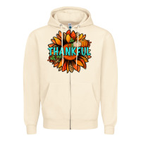 Sandshell thankful with sunflower bbs Zipper Hoodie - BundleAndBundleShop
