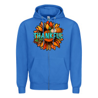 True Royal thankful with sunflower bbs Zipper Hoodie - BundleAndBundleShop