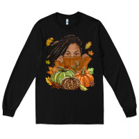 Black Fall with black girl Long Sleeve Tee - NancyCooperArtShop