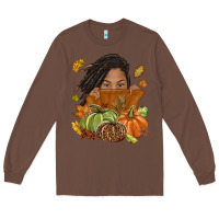 Chestnut Fall with black girl Long Sleeve Tee - NancyCooperArtShop