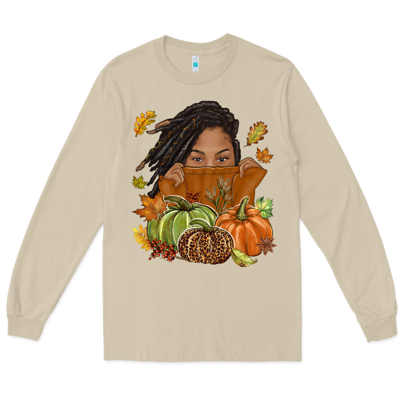Fall With Black Girl Long Sleeve Tee by NancyCooperArtShop | Teevron