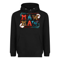 Black Baseball mawmaw leopard frame Heavyweight Hoodie - LillyAllenDesigns