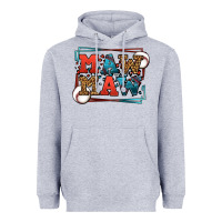 Heather Grey Baseball mawmaw leopard frame Heavyweight Hoodie - LillyAllenDesigns