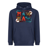 Navy Baseball mawmaw leopard frame Heavyweight Hoodie - LillyAllenDesigns
