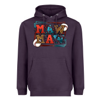 Plum Baseball mawmaw leopard frame Heavyweight Hoodie - LillyAllenDesigns