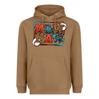 Toasted Coconut Baseball mawmaw leopard frame Heavyweight Hoodie - LillyAllenDesigns