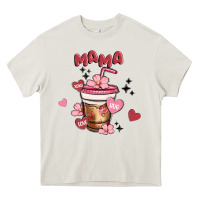 Cream mama coffee cups Heavy Core Tee - MaliasSmallBusiness