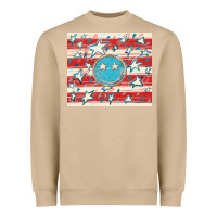 Mushroom America flag smiley  tumbler Heavyweight Sweatshirt - HowdyJamesFarm