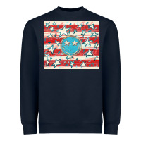 Navy America flag smiley  tumbler Heavyweight Sweatshirt - HowdyJamesFarm