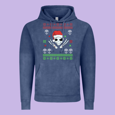 Alien Ugly Christmas Vintage Hoodie Designed By Bettercallsaul