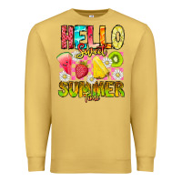 Antique Gold Hello Sweet Summer Time Premium Sweatshirt - CowhideDigitalArt