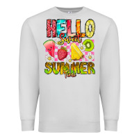 Dove Grey Hello Sweet Summer Time Premium Sweatshirt - CowhideDigitalArt