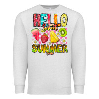 Oatmeal Heather Hello Sweet Summer Time Premium Sweatshirt - CowhideDigitalArt